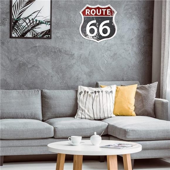 Route 66 Road Signs Vintage Room Decor Metal Sign 12× 12 Inches - Picture 6 of 7